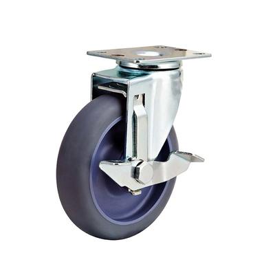 4" storage cart TPR caster wheel with side bake
