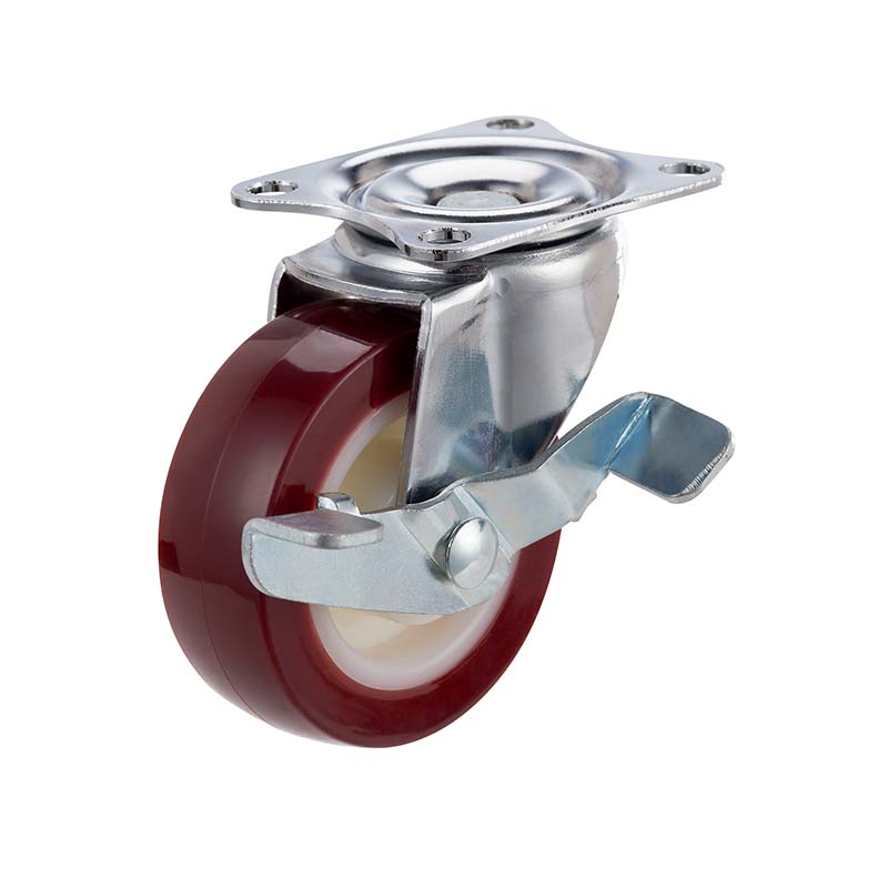 metal pu caster wheel brake for wholesale-3