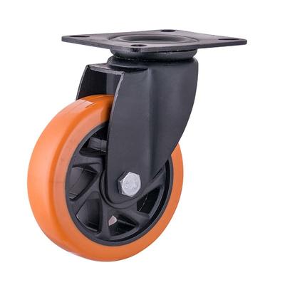 3/4/5/6 inch heavy duty Orange PU caster wheel swivel