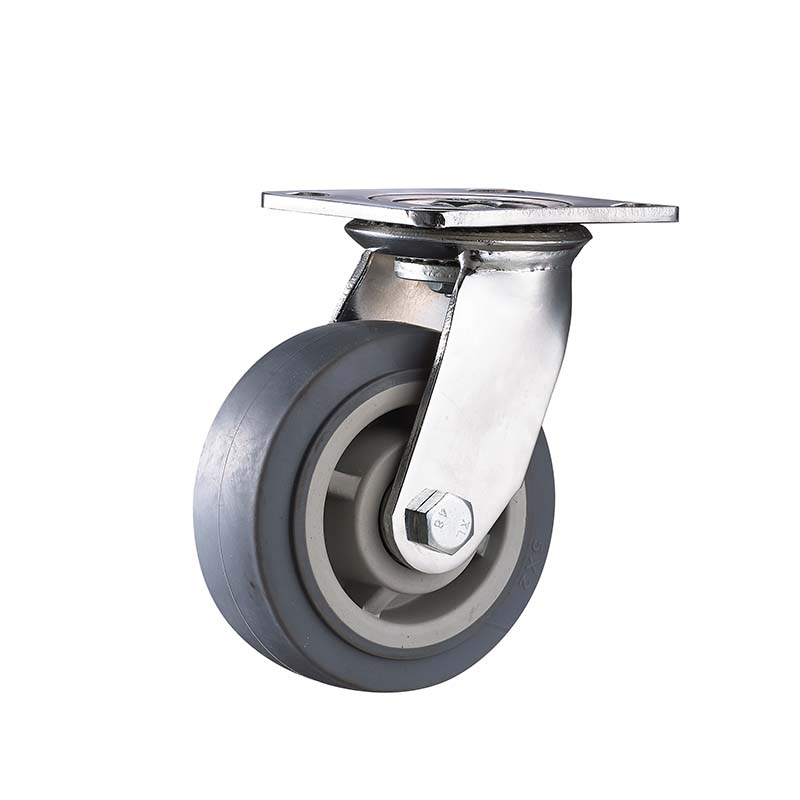 Heavy duty TPR caster wheel swivel with total brake for Hand truck