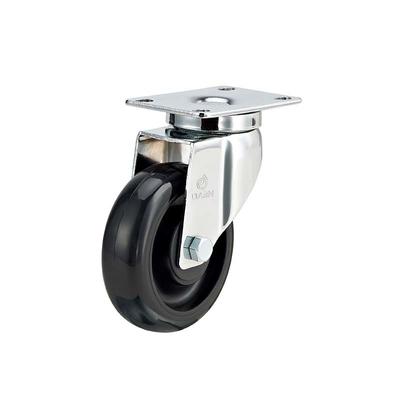 5" swivel plate caster ESD wheel chrome plated
