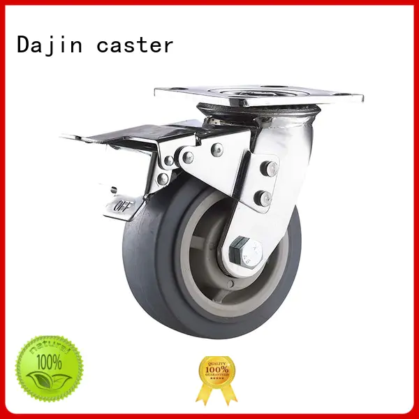 Dajin caster Brand brake medium-heavy custom heavy duty retractable casters