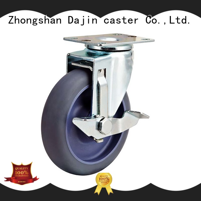 Dajin caster noiseless heavy duty dolly wheels food service wheel for car