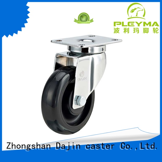 plate esd caster wheel chrome food service carts Dajin caster