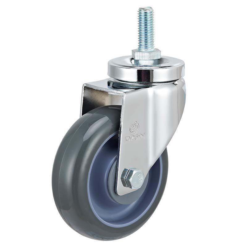 institutional 3 swivel caster plastic carts for trolleys-2