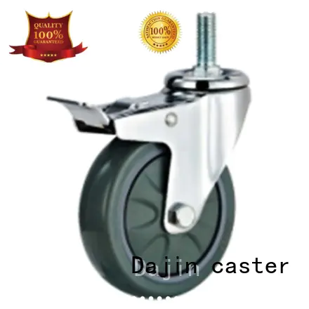Dajin caster economic medium duty caster brake fro rack