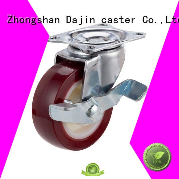 Dajin caster hard polyurethane caster wheels light for wholesale