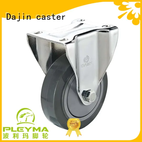 Dajin caster polyurethane stem caster wheels fro rack