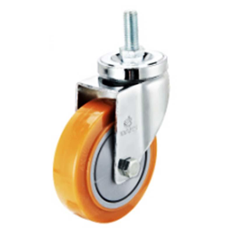 Dajin caster plastic 5 inch swivel caster with brake for dollies-1