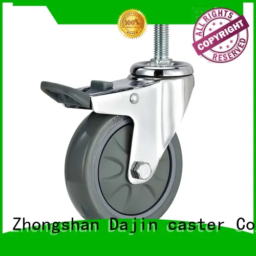 Dajin caster non-marking stem caster wheels non-marking for dollies