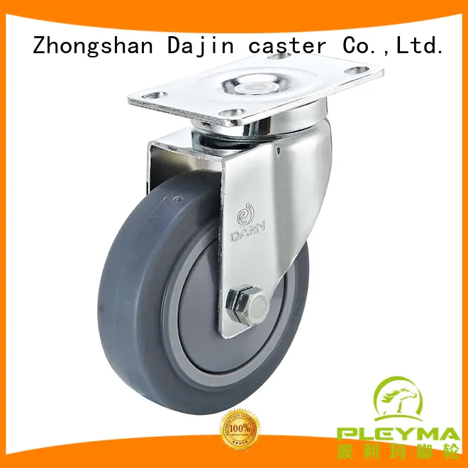 Dajin caster double medium duty caster wheels threaded for trolleys