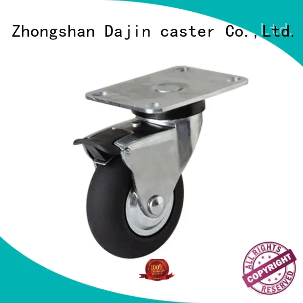 Dajin caster hi-elastic furniture caster wheels swivel for airport