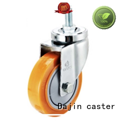 Dajin caster double 2 swivel caster wheels threaded for trolleys