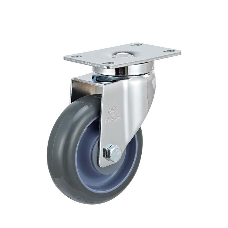 institutional 3 swivel caster plastic carts for trolleys-3