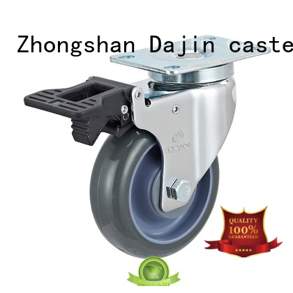 Dajin caster economic small swivel caster wheels brake fro rack