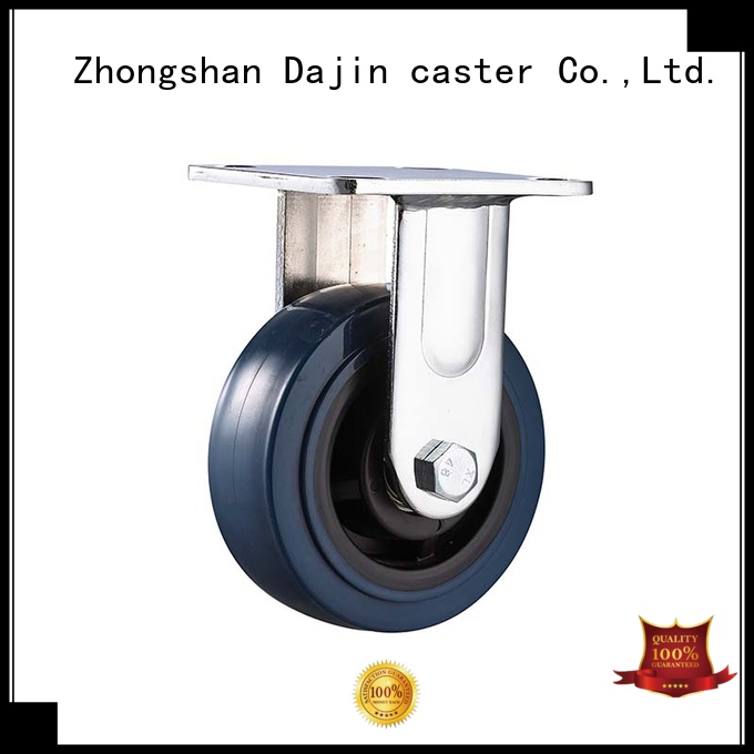 Dajin caster fixed 5 inch heavy duty casters popular metal brake