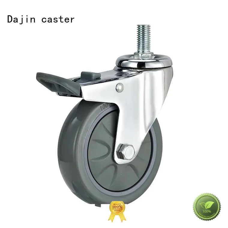 Dajin caster stem caster wheels threaded fro rack