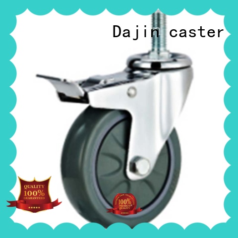 Dajin caster highly-rated stem caster wheels polyurethane for dollies