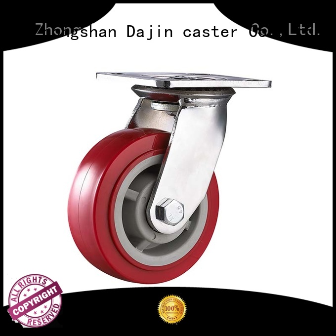 popular heavy duty caster wheels ball metal brake Dajin caster
