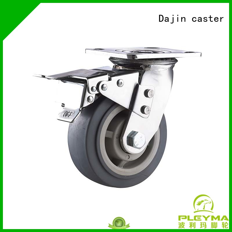 Heavy duty TPR caster wheel swivel with total brake for Hand truck