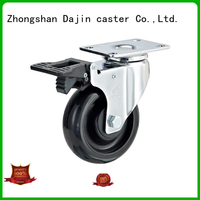 Dajin caster rigid anti static castors plated trolleys