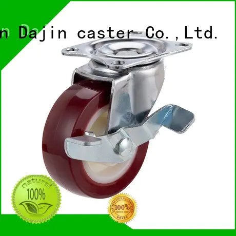 fixed light duty caster wheels brake plate for wholesale
