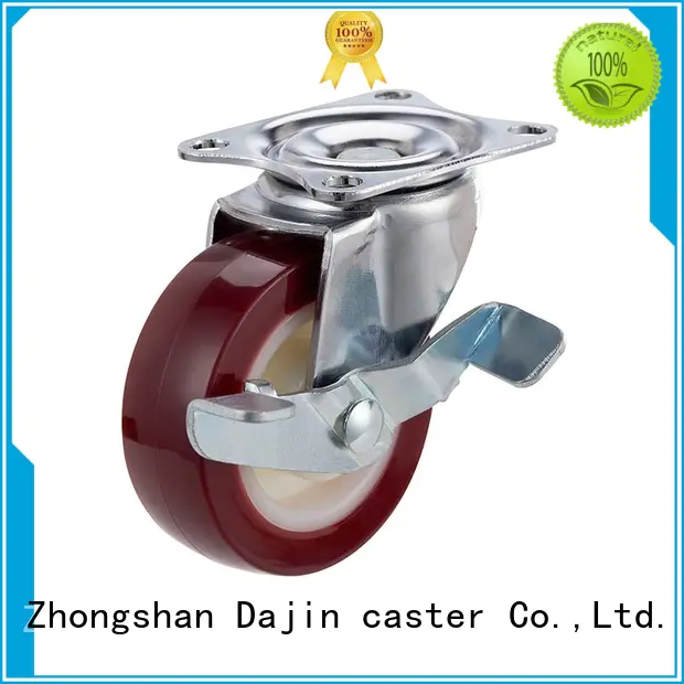 Dajin caster pp polyurethane wheels double side for wholesale