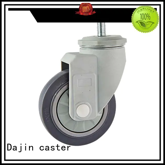 high quality rubber casters hot-sale metal-brake Dajin caster