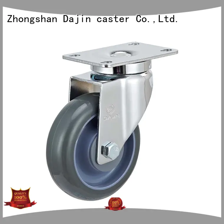 institutional 5 inch swivel caster with brake pu stem for dollies