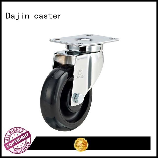 chrome rigid caster wheels thread precision equipment Dajin caster