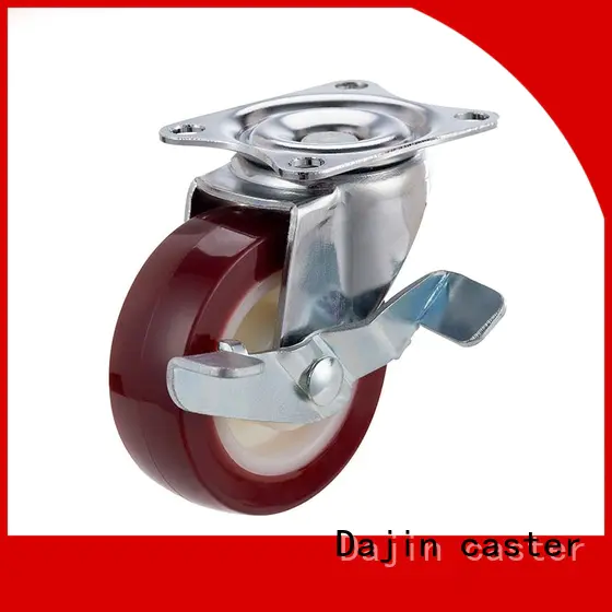 Dajin caster hard light duty caster rubber for wholesale