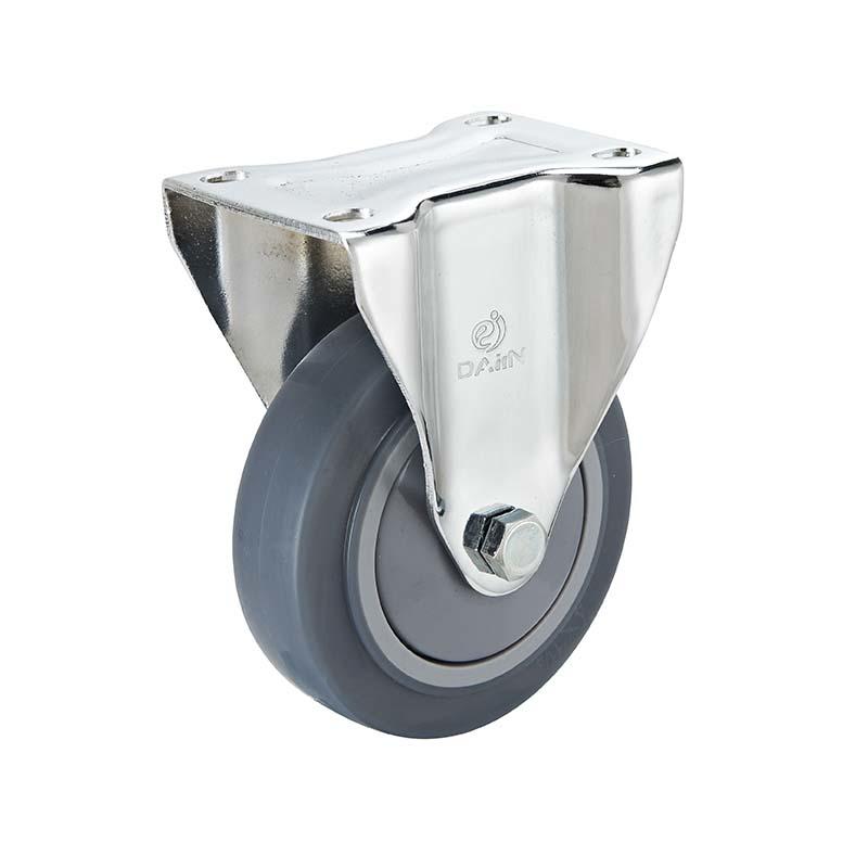 Dajin caster polyurethane small swivel caster wheels brake for trolleys-3