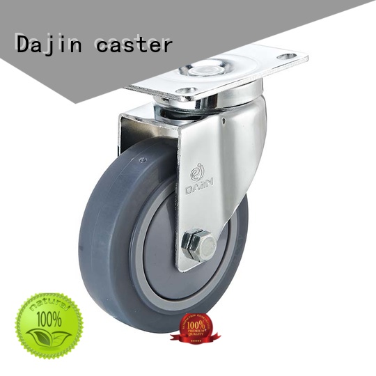 Dajin caster institutional 6 inch swivel caster with brake fro rack