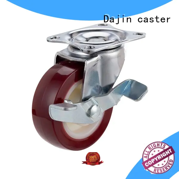 pu 50mm swivel casters brake at discount Dajin caster
