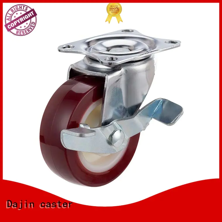 Dajin caster light pu caster wheel furniture for wholesale