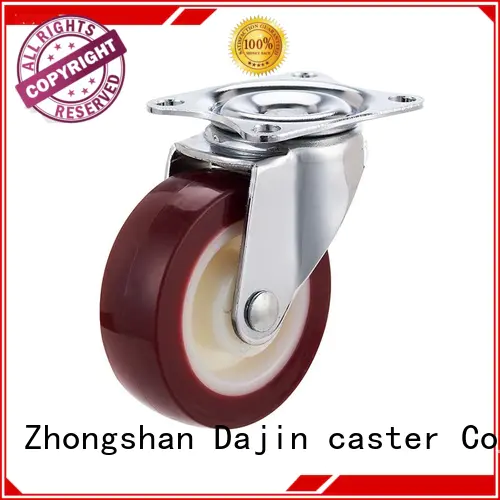 Dajin caster rigid light duty caster wheels rubber for wholesale