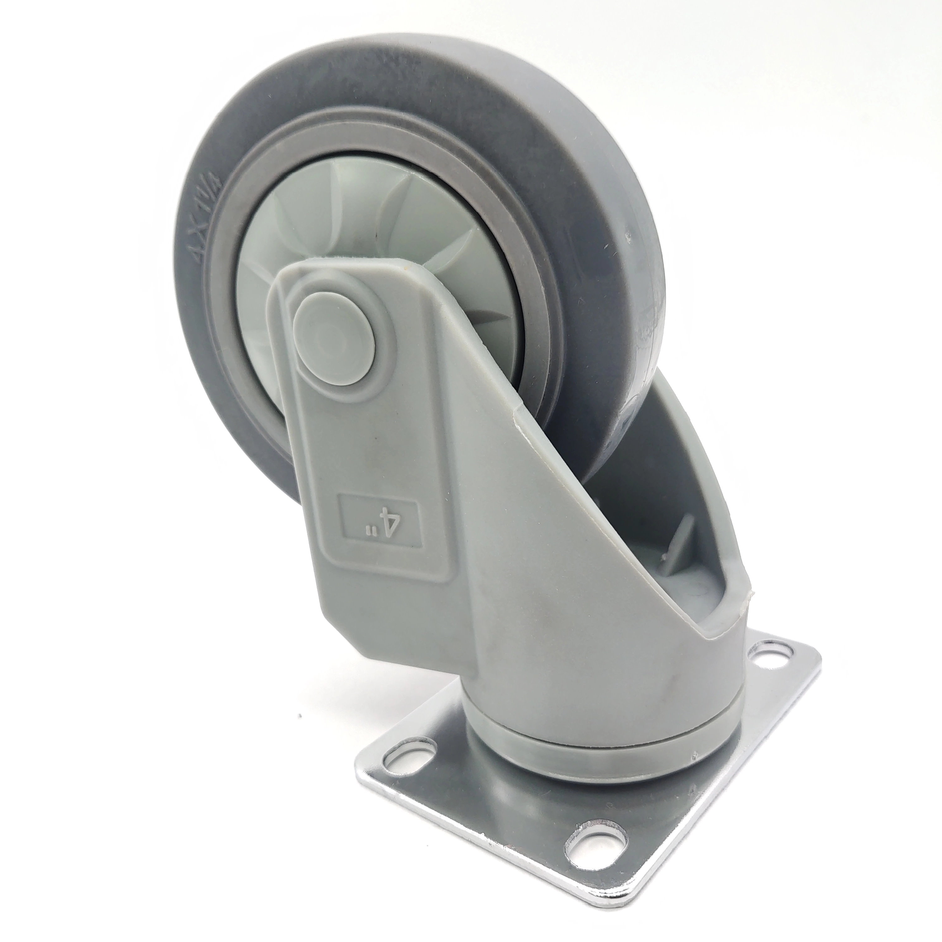 USA Standard Top Plate Swivel Waterproof Plastic Fork High Elastic Thermoplastic Rubber Caster wheel