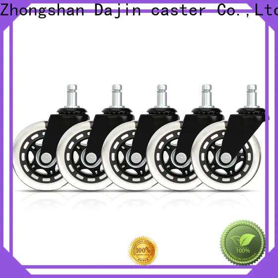 Dajin caster pu 76mm rollerblade wheels chair for wholesale