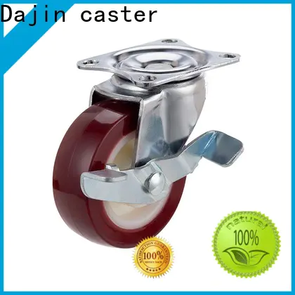 Dajin caster polyurethane wheels brake wholesale