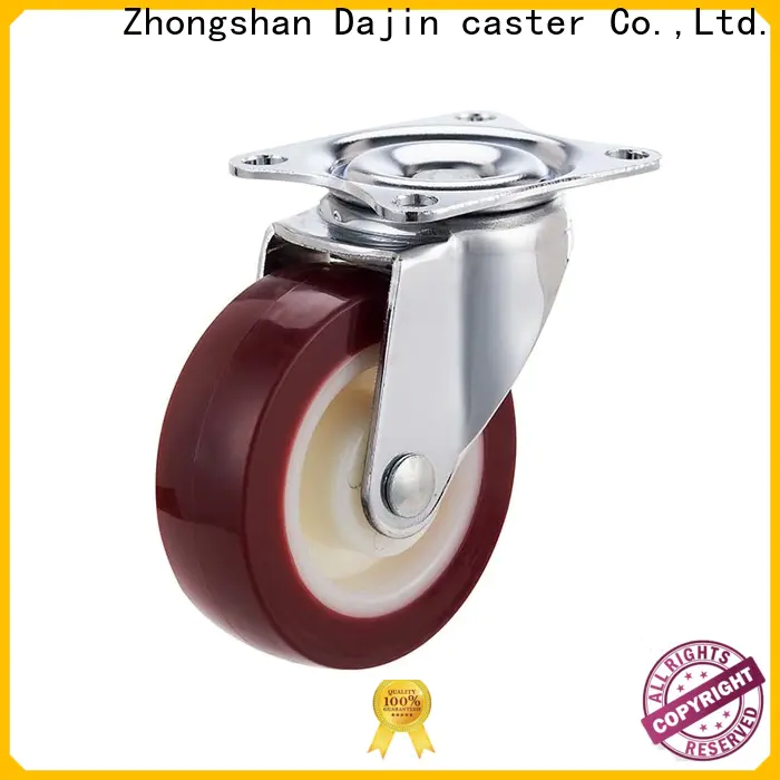 Dajin caster pu polyurethane wheels brake for wholesale