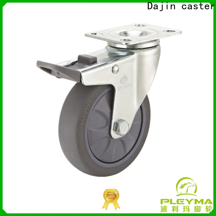 Dajin caster pp 5 inch swivel caster with brake brake fro rack