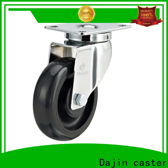 rigid 5 inch swivel caster with brake threaded for trolleys
