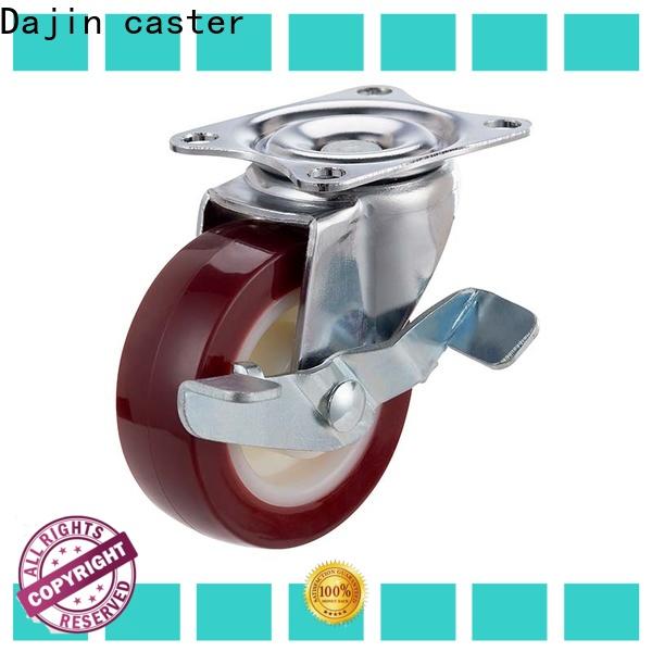 metal pu caster wheel brake for wholesale