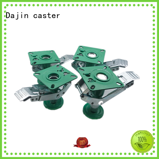 Dajin caster hielastic caster floor lock low cost blade