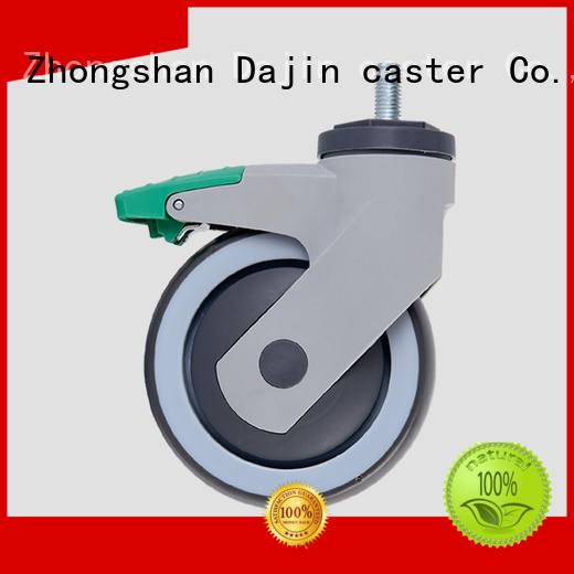 Dajin caster industrial caster wheels with brakes top brand for trolley