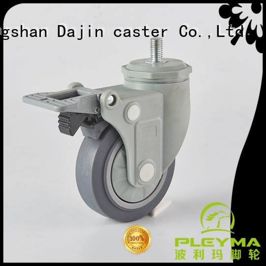 plastic plastic caster wheels trolleys metal-brake