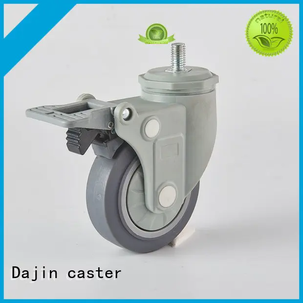 Dajin caster high-duty rubber casters swivel double ball