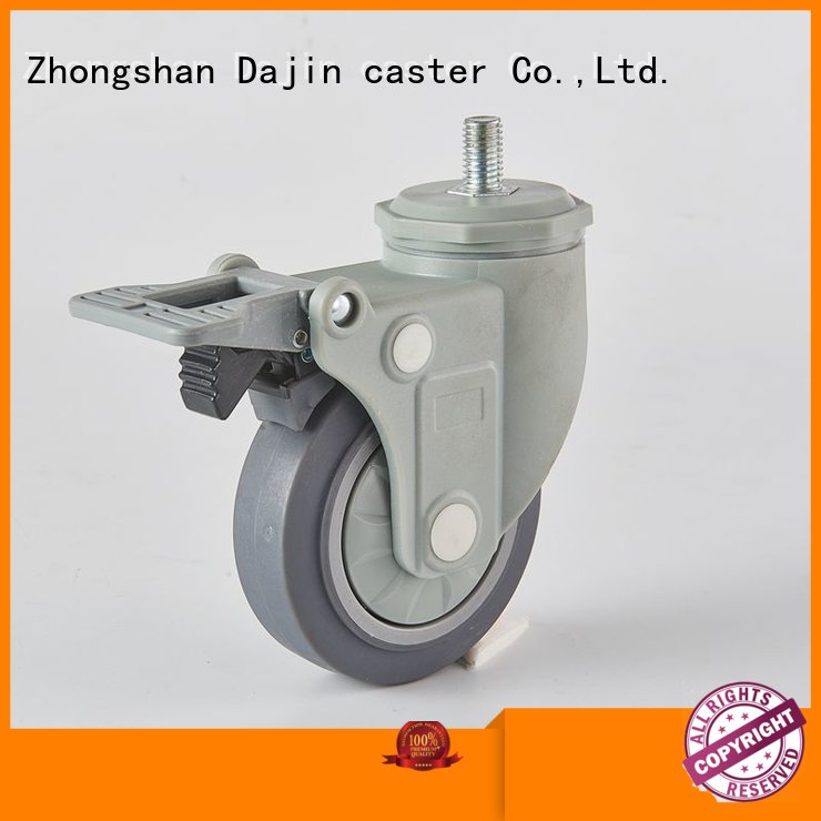 Dajin caster high quality rubber casters custom service bearing